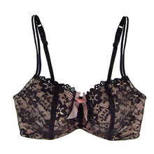 Floral Lace Pink Bow Brassiere Bra