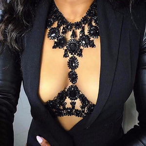 Exquisite Bodychain Vintage crystal necklaces