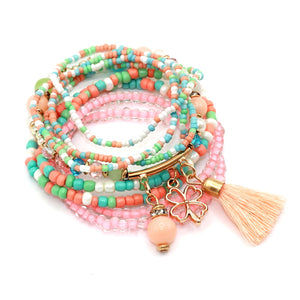 9pcs/set Brand Multilayer Seed Beads Bracelet