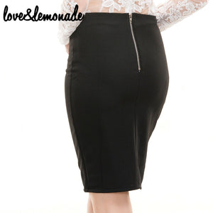 Black Gold Chain Cut Out Slim Skirt