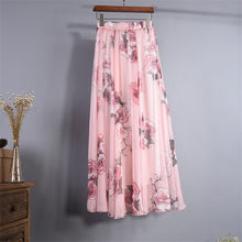 Chiffon Floral Printed Women Boho Floor-Length Long Maxi