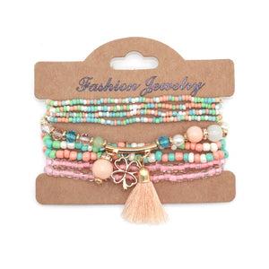 9pcs/set Brand Multilayer Seed Beads Bracelet