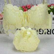 Embroidery Tassel Cotton Bra Panty Set