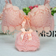 Embroidery Tassel Cotton Bra Panty Set