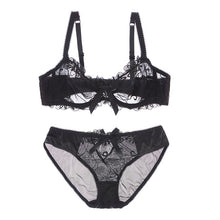 Fashion embroidery bras underwear women set