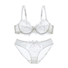 Fashion embroidery bras underwear women set