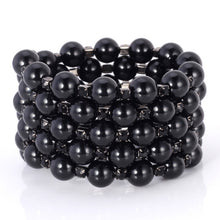 U7 White/Black Bead Bracelet For Women Multi-layer Synthetic Pearl Rhinestone Fashion Wedding Jewelry Big Bracelets Bangles H466