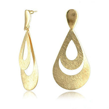 Rock Punk Big Leaf Geometric Water Drop Metal Long Dangle Earrings