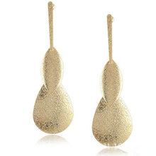 Rock Punk Big Leaf Geometric Water Drop Metal Long Dangle Earrings