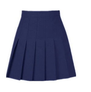 American School Style elegant half Pleated mini Skirt