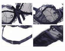 Fashion embroidery bras underwear women set