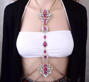 Exquisite Bodychain Vintage crystal necklaces