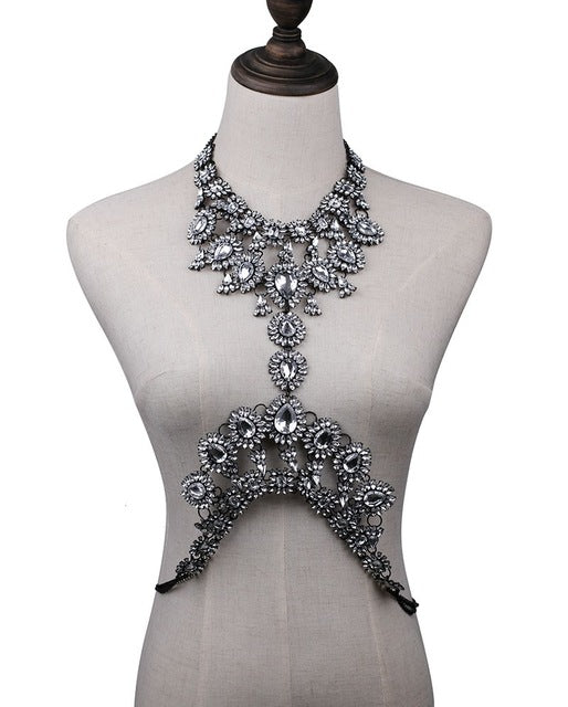 Exquisite Bodychain Vintage crystal necklaces