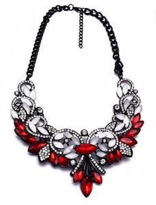 New Spring Colorful Crystal Maxi Statement Necklace