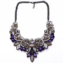 New Spring Colorful Crystal Maxi Statement Necklace