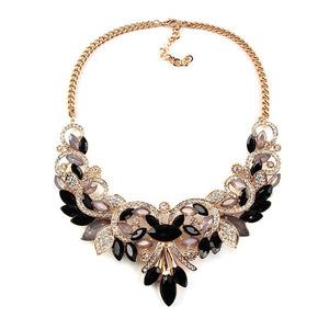 New Spring Colorful Crystal Maxi Statement Necklace