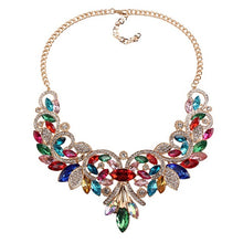 New Spring Colorful Crystal Maxi Statement Necklace