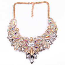 New Spring Colorful Crystal Maxi Statement Necklace