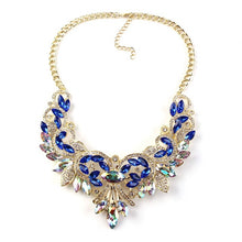 New Spring Colorful Crystal Maxi Statement Necklace