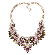 New Spring Colorful Crystal Maxi Statement Necklace