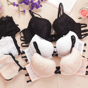 Summer w cup sexy lace bra set