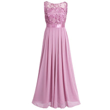 Embroidered Chiffon Bridesmaid Long Dress