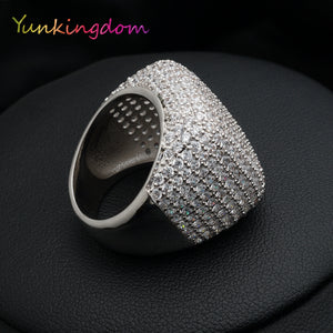 inlay 366Pcs AAA+cubic zirconia ring