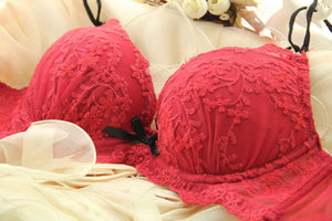 Bra Sweet Beautiful Flowers Stereo Lace bra Underwear  Bra Set