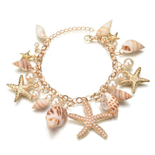 Tidal Marine Shells And Starfish Bohemian Charm Bracelet