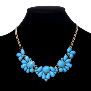 New Elegant Flower Crystal Choker Necklace