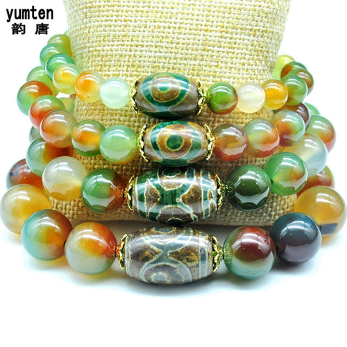 Diy Nature  Natural Emerald Stones Pulseras Bracelet