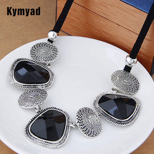 Kymyad Vintage Choker Statement Necklace