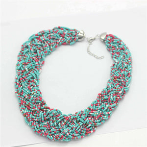 Bohemia 5 Colors Temperament Candy Beads Statement Necklace