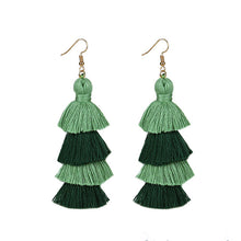 Summer Neon Tiered Long Tassel Earrings