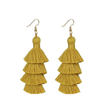 Summer Neon Tiered Long Tassel Earrings