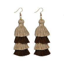 Summer Neon Tiered Long Tassel Earrings