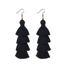 Summer Neon Tiered Long Tassel Earrings