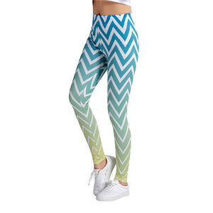 Colorful Traingles Printed Women Leggings