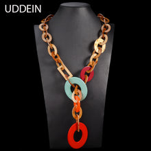 UDDEIN Acrylic Gem Long Necklace