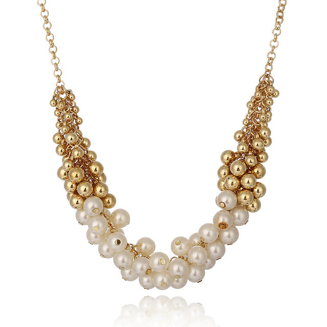 Korea Retro Palace Beauty Simulated Pearl Necklace