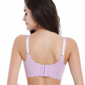 wireless adjust-strap 3/4 cup plus size seamless bra