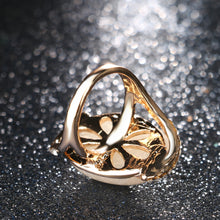 Rose Gold Color  Long Elliptic Section Ring