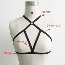 Women Halter Hollow Out Bandage Elastic Cage Strappy Bra