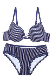 Striped bra set