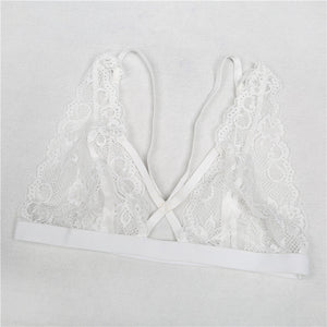 white underwear women bralette lace bra set