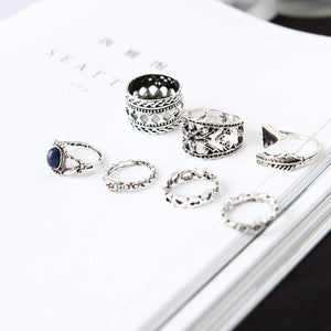 Leaf Stone Midi Ring Set