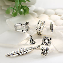 Feather Buddha Owl Leaves Ancient Tibetan Silver Earrings Set