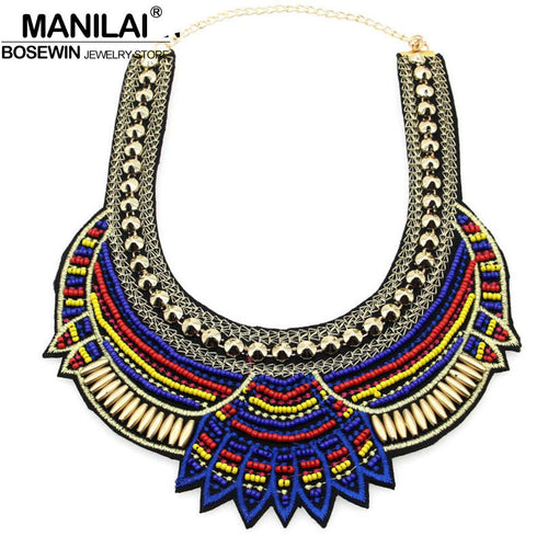 MANILAI Fashion Handmade Ethnic Choker Necklace