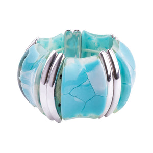 Geometric Resin Charm Strand Bracelet