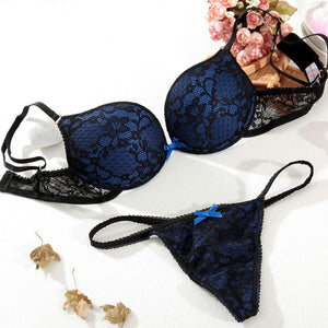 Embroidered Lace Bra Set